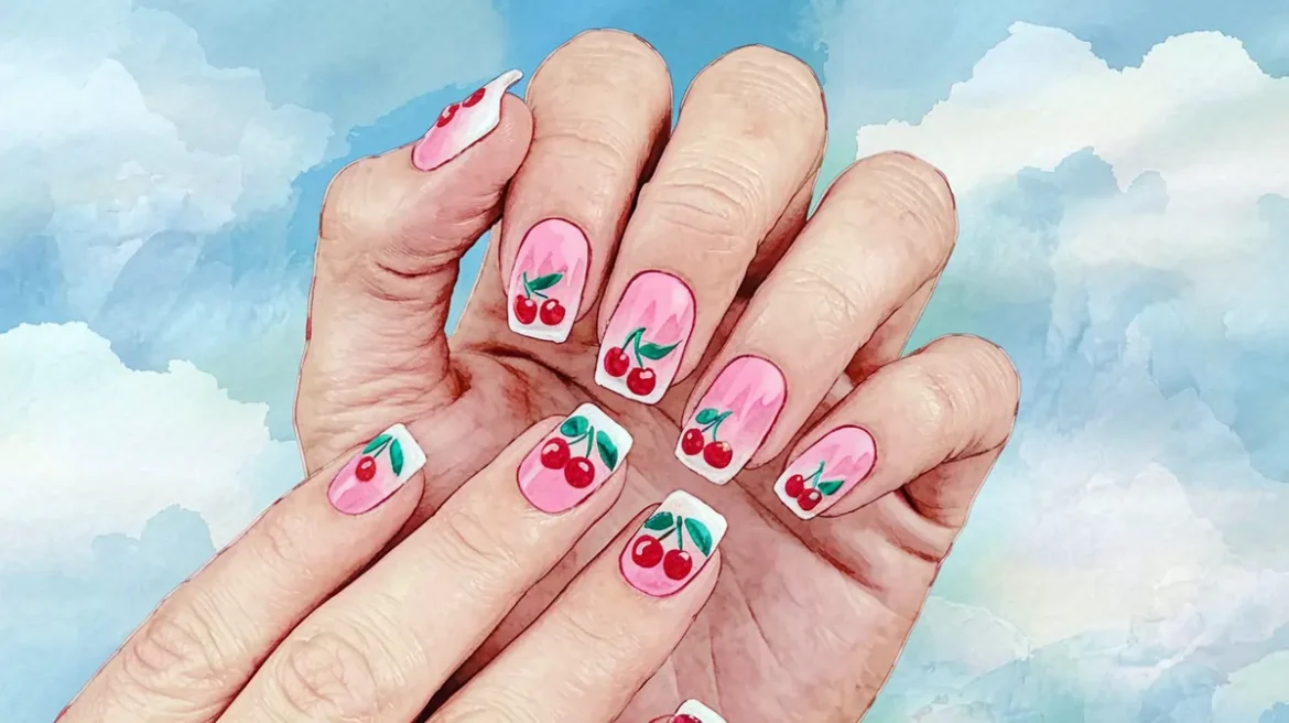 cherry nails