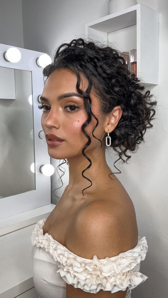 Curly hair up Ideas