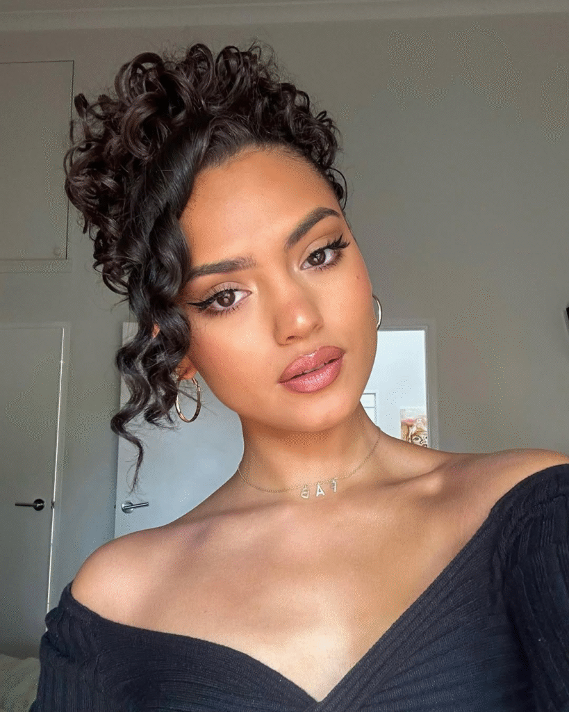 Curly hair up Ideas