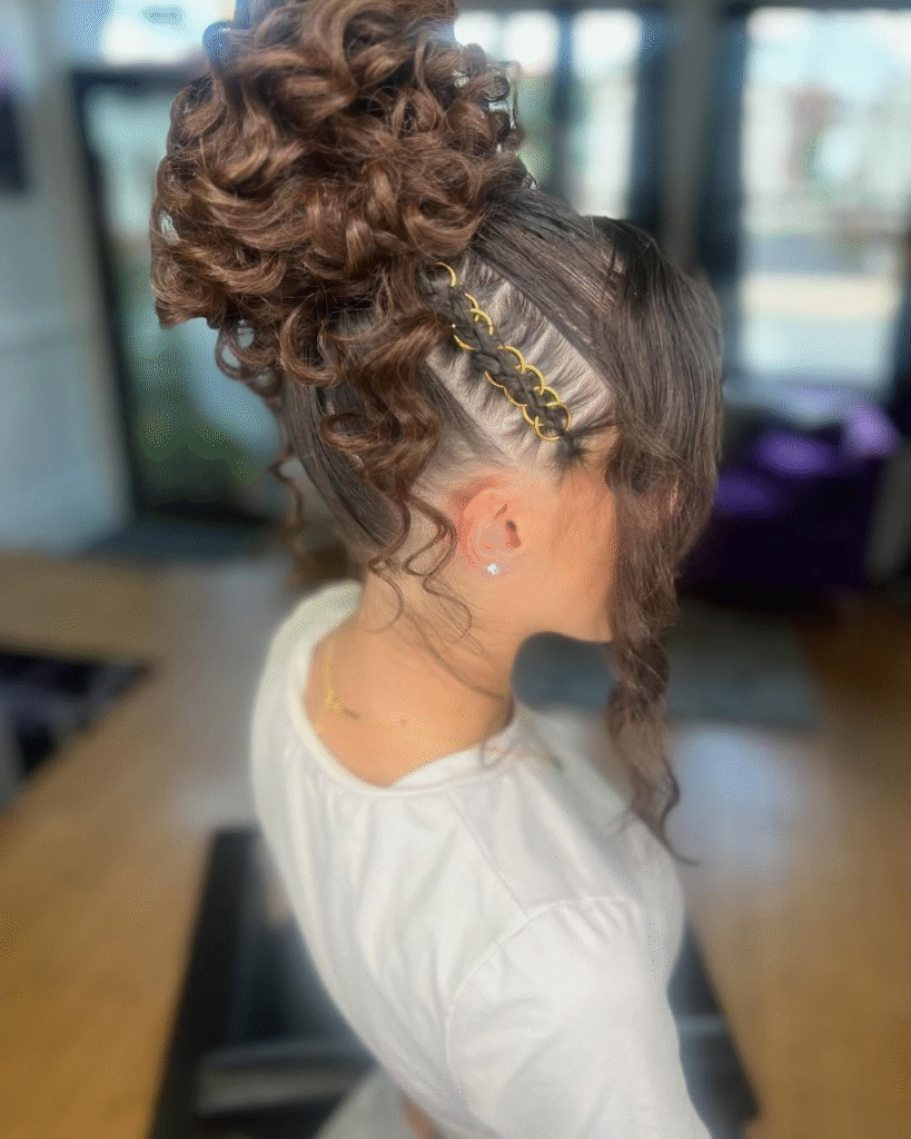 Curly hair up Ideas