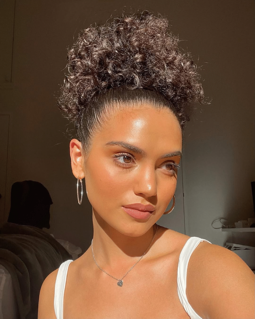 Curly hair up Ideas